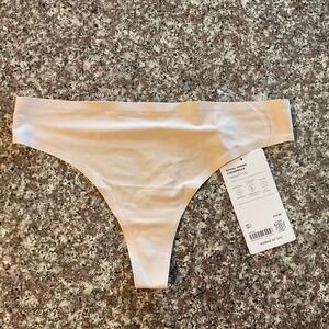 Athleta Ritual Thong Underwear  Sand Beige  size Small  NWT
